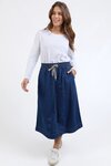 Greta Skirt (Dark Blue Wash)