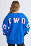 Interval Crew (Cobalt Blue w Neon Pink)