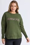 Simplified Metallic Crew (Olive w Pink)