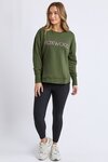Simplified Metallic Crew (Olive w Pink)