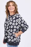 Azalea Crew (Navy Print)