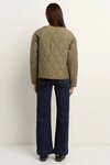 Apex Olive Collarless Puffer Jacket