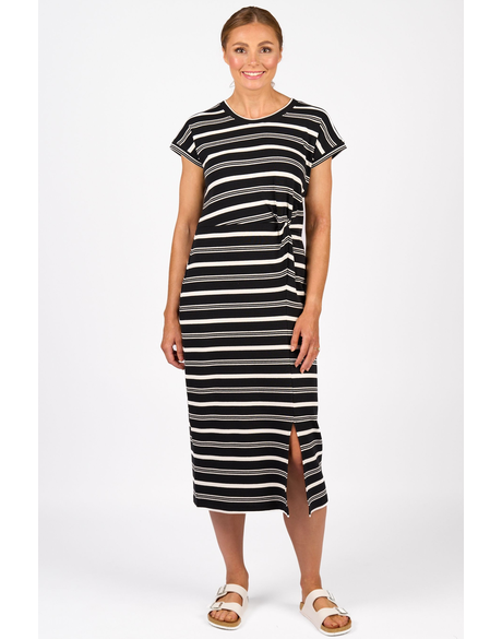 Parker Dress (Black and White Stripe)