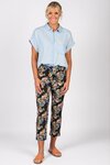 Printed Slim Leg 7 8 Length Lightweight Pull On (Grove)