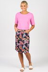 Printed Lightweight Skirt with Centre Back Vent (Willa)