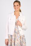 Linen Jacket with Frayed Seams