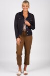 Linen Jacket with Frayed Seams