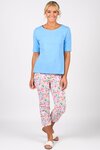 Boat Neck Top with Cuffed Sleeve