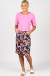 Boat Neck Top with Cuffed Sleeve