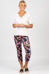 Plain V Neck Top with Floaty Sleeve (White Check)