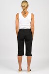 Below Knee Slim Leg Elastic Waist Pant
