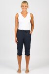 Below Knee Slim Leg Elastic Waist Pant