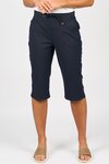 Below Knee Slim Leg Elastic Waist Pant