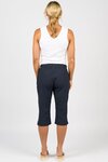 Below Knee Slim Leg Elastic Waist Pant