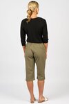 Below Knee Slim Leg Elastic Waist Pant