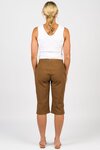 Below Knee Slim Leg Elastic Waist Pant