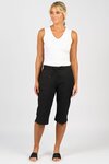 Below Knee Slim Leg Elastic Waist Pant