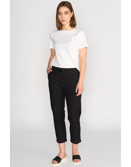7 8 Length Slim Leg Elastic Waist Pant