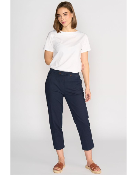 7 8 Length Slim Leg Elastic Waist Pant