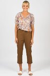 7 8 Length Slim Leg Elastic Waist Pant