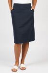 Flat Front Pull On Skirt