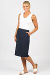 Flat Front Pull On Skirt