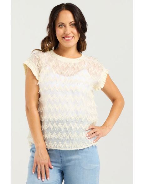 Charlotte Top (White Tassel)