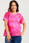 Olivia Top (Fuchsia Burst)