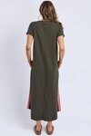 Recovery Dress (Dark Khaki and Coral)