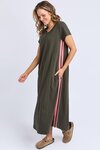 Recovery Dress (Dark Khaki and Coral)