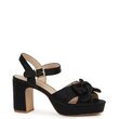 Zsa Zsa Sandal (Black Metallic Pleats)