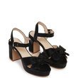 Zsa Zsa Sandal (Black Metallic Pleats)