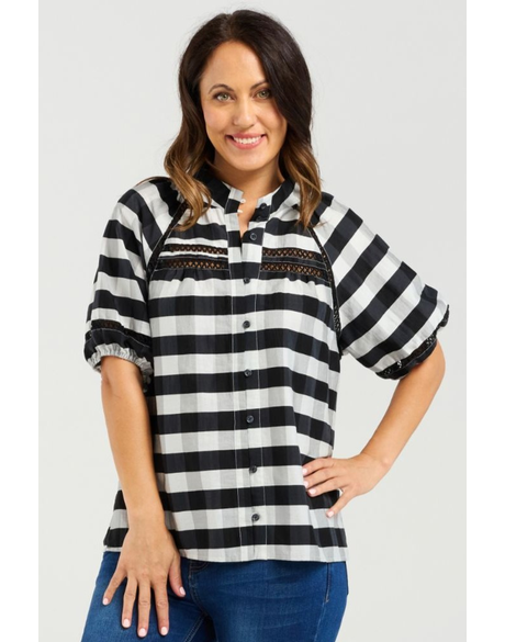 Penelope Blouse (Black Check)