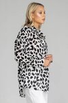 Defiant Shirt (Exclusive Ivory with Black Leopard Print)