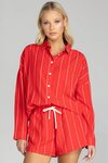 Defiant Shirt (Red with White Pinstripe)