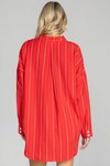Defiant Shirt (Red with White Pinstripe)