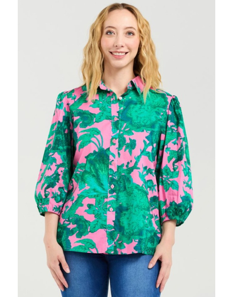 Juliette Blouse (Pink Jungle)