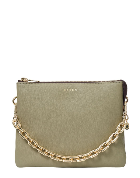 Matilda Crossbody (Eucalyptus with Chunky Chain)