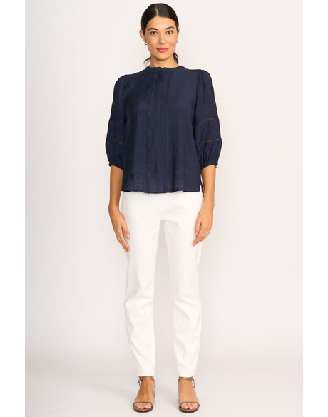 Blouse - Check and Lace
