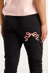 Apartment Pants (Black w Blossom Berry Bow)