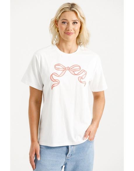 Chris Tee (White w Blossom Berry Bow)