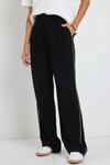 Collective Black Piped Trim Pants