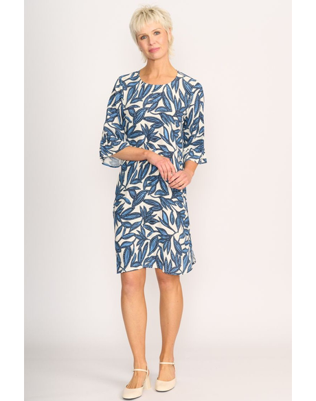 Dress - Shift, Fluted Sleeve (Botany)