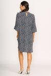 Dress - Shift, Fluted Sleeve (Midnight Stars)