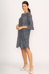 Dress - Shift, Fluted Sleeve (Midnight Stars)