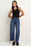 Varsity Deep Blue Forward Seam Barrel Jeans