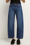 Varsity Deep Blue Forward Seam Barrel Jeans