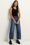 Varsity Deep Blue Forward Seam Barrel Jeans