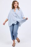 Luna Shirt (Dusk Blue/Marshmallow Stripe)