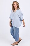 Luna Shirt (Dusk Blue/Marshmallow Stripe)